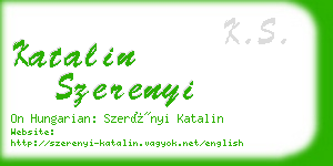 katalin szerenyi business card
